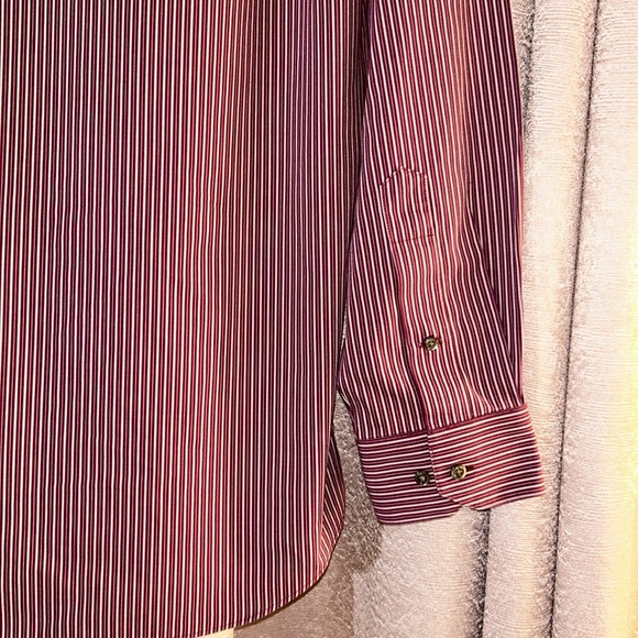 Paul Frederick Size 16 1/2 Slim Fit Non Iron Long Sleeve Button Down Shirt - Picture 10 of 11